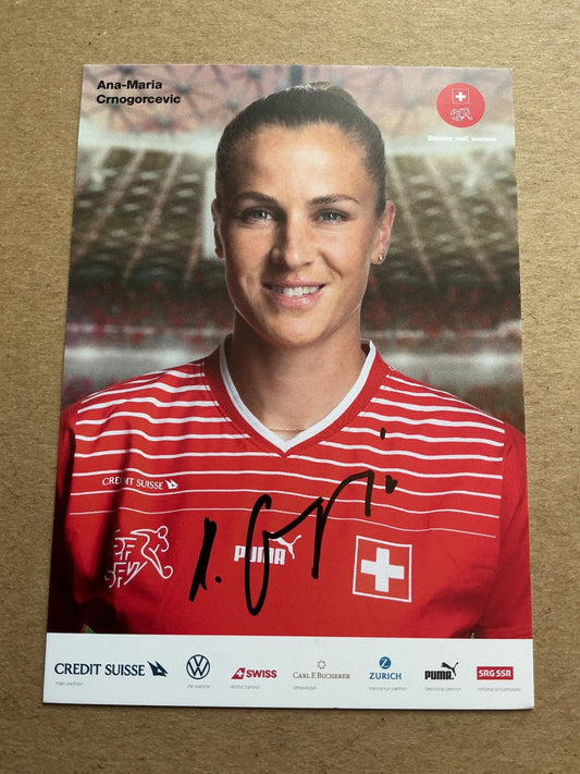 Ana-Maria Crnogocevic, Switzerland 🇨🇭 Women’s World Cup 2023 hand signed - Autographs-World