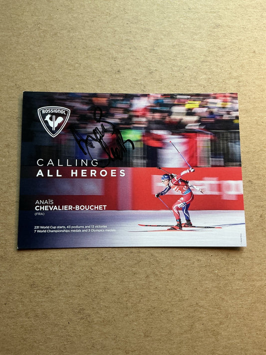 Anaïs Chevalier-Bouchet, France 🇫🇷 Biathlon Winter 2025/26 hand signed - Autographs-World