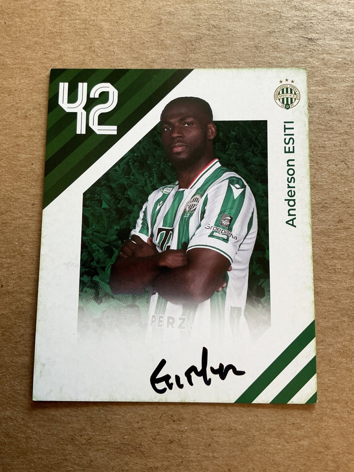 Anderson Esiti, Nigeria 🇳🇬 Ferencvaros TC 2024/25 hand signed - Autographs-World