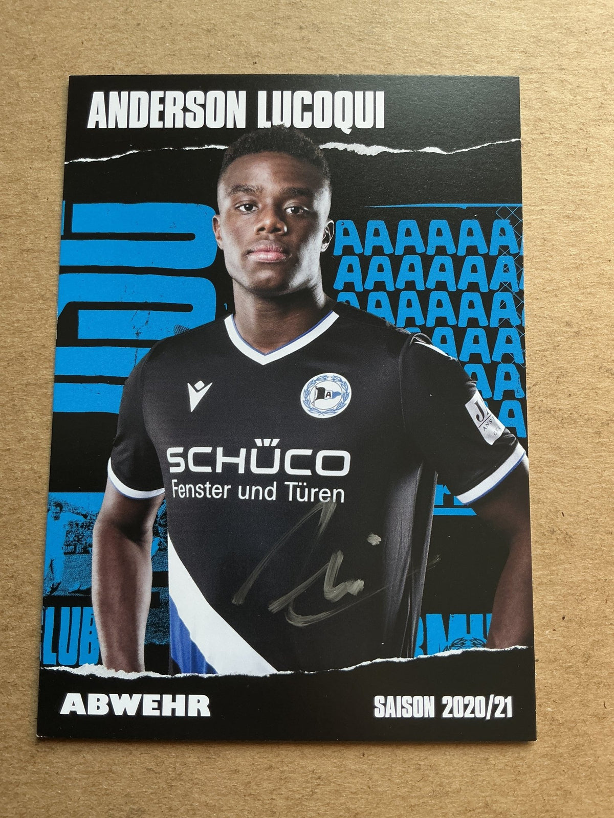 Anderson Lucoqui, Angola 🇦🇴 Arminia Bielefeld 2020/21 hand signed - Autographs-World