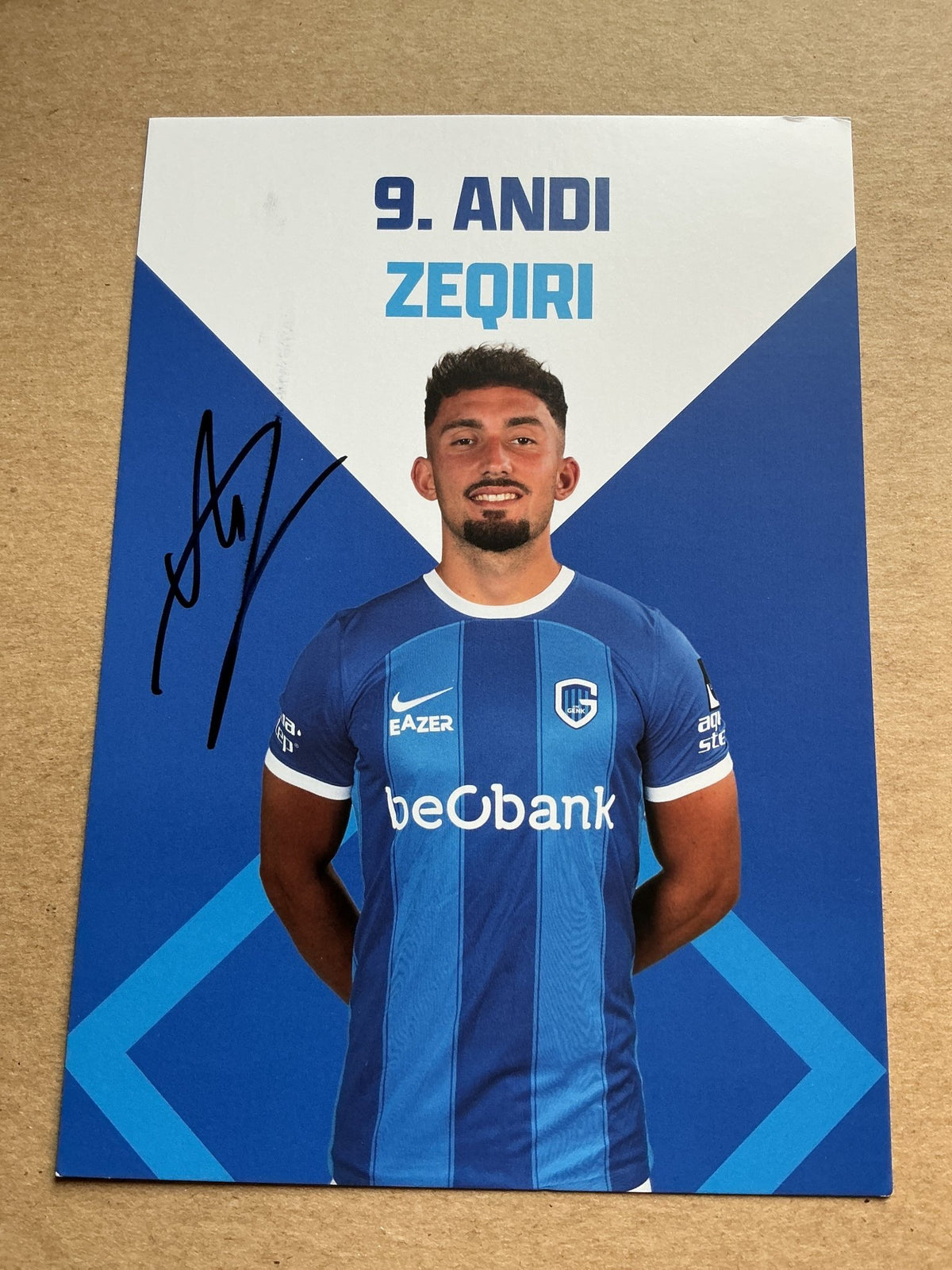 Andi Zeqiri, Switzerland 🇨🇭 KRC Genk 2023/24 hand signed - Autographs-World