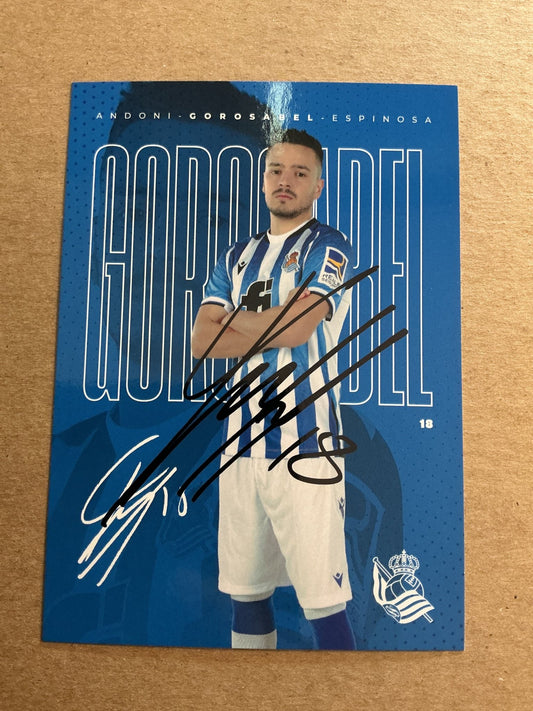 Andoni Gorosabel, Spain 🇪🇸 Real Sociedad 2021/22 hand signed - Autographs-World