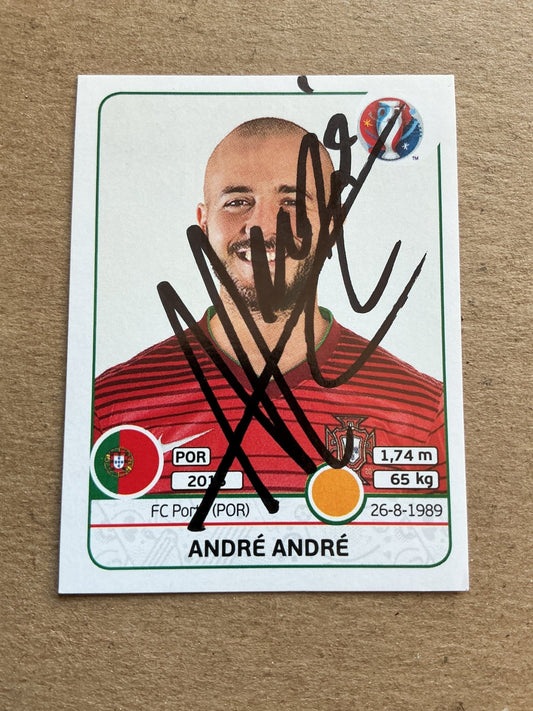André André, Portugal 🇵🇹 UEFA Euro 2016 Panini hand signed - Autographs-World