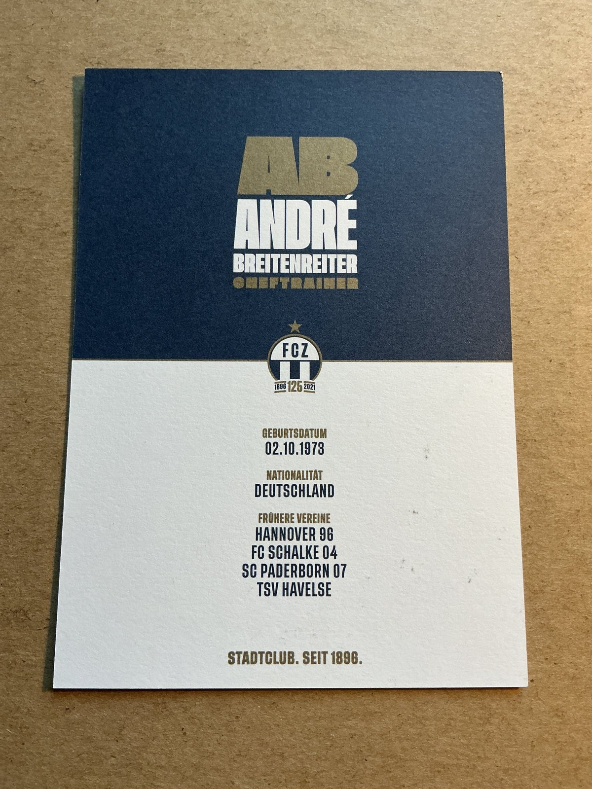 André Breitenreiter, Germany 🇩🇪 FC Zürich 2021/22 hand signed - Autographs-World