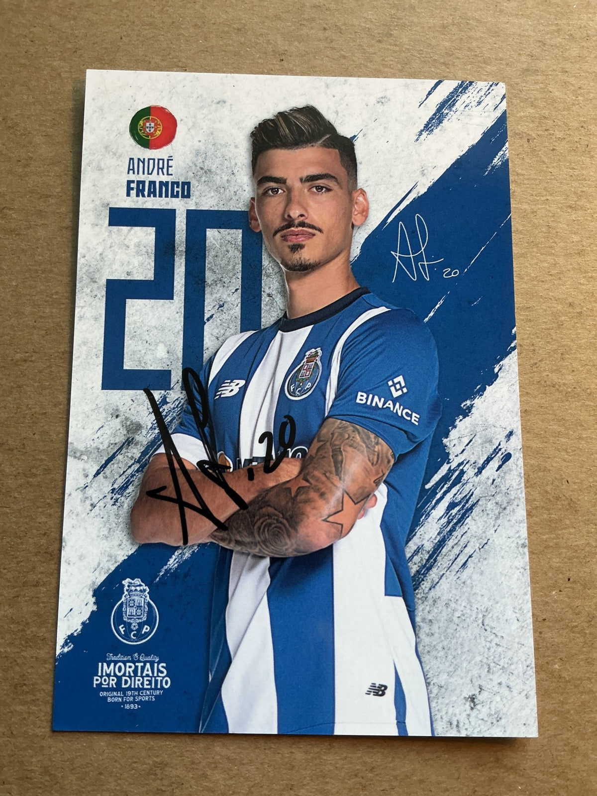 André Franco, Portugal 🇵🇹 FC Porto 2023/24 hand signed - Autographs-World
