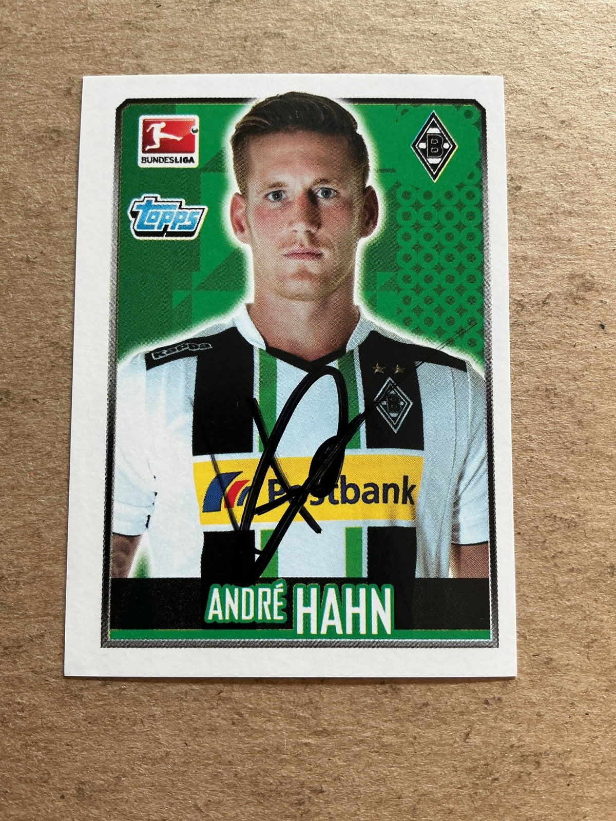 André Hahn, Germany 🇩🇪 Borussia Mönchengladbach 2014/15 Topps hand signed - Autographs-World