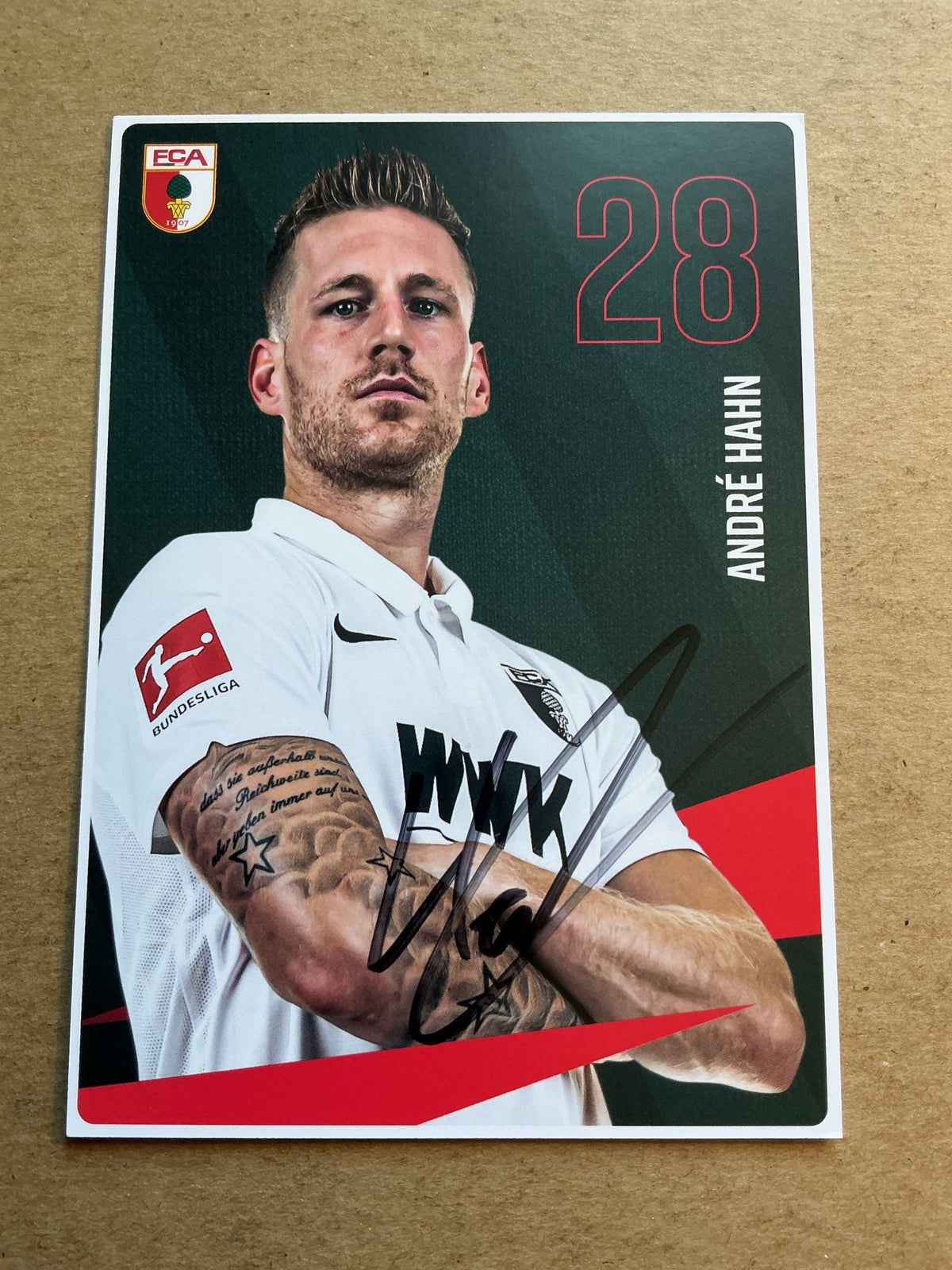 André Hahn, Germany 🇩🇪 FC Augsburg 2020/21 hand signed - Autographs-World