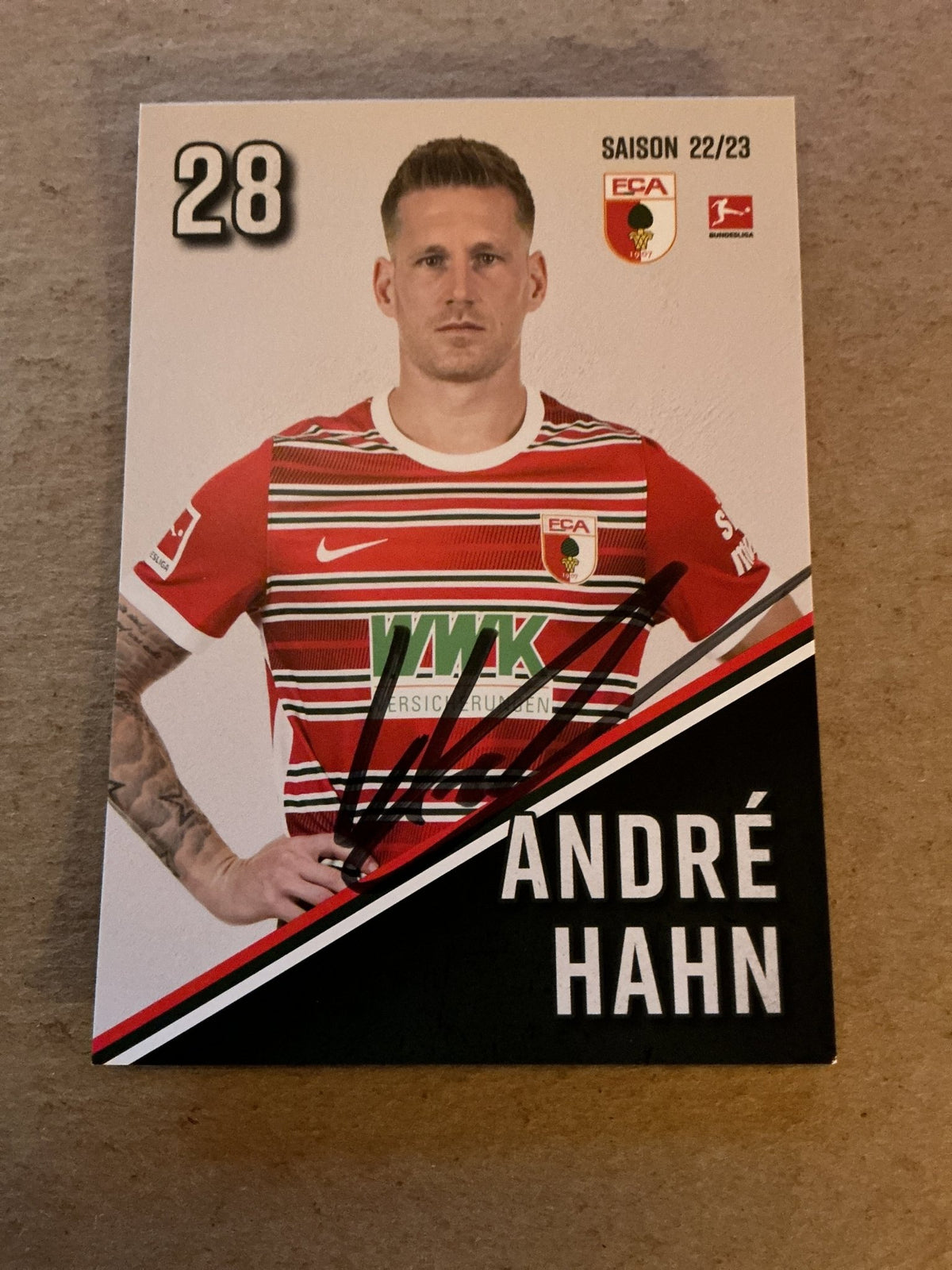 André Hahn, Germany 🇩🇪 FC Augsburg 2022/23 hand signed - Autographs-World