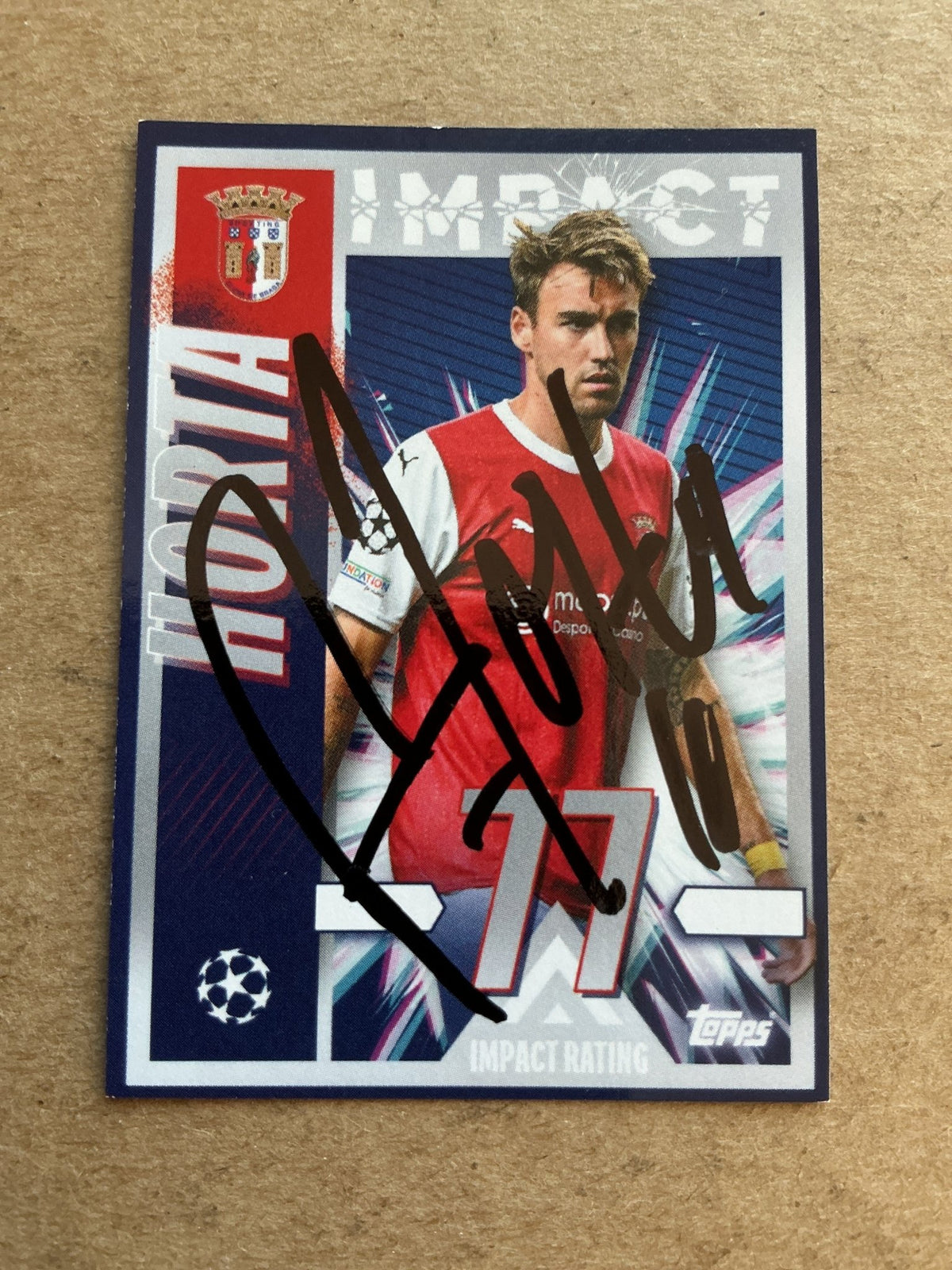 André Horta, Portugal 🇵🇹 SC Braga 2023/24 Topps hand signed - Autographs-World