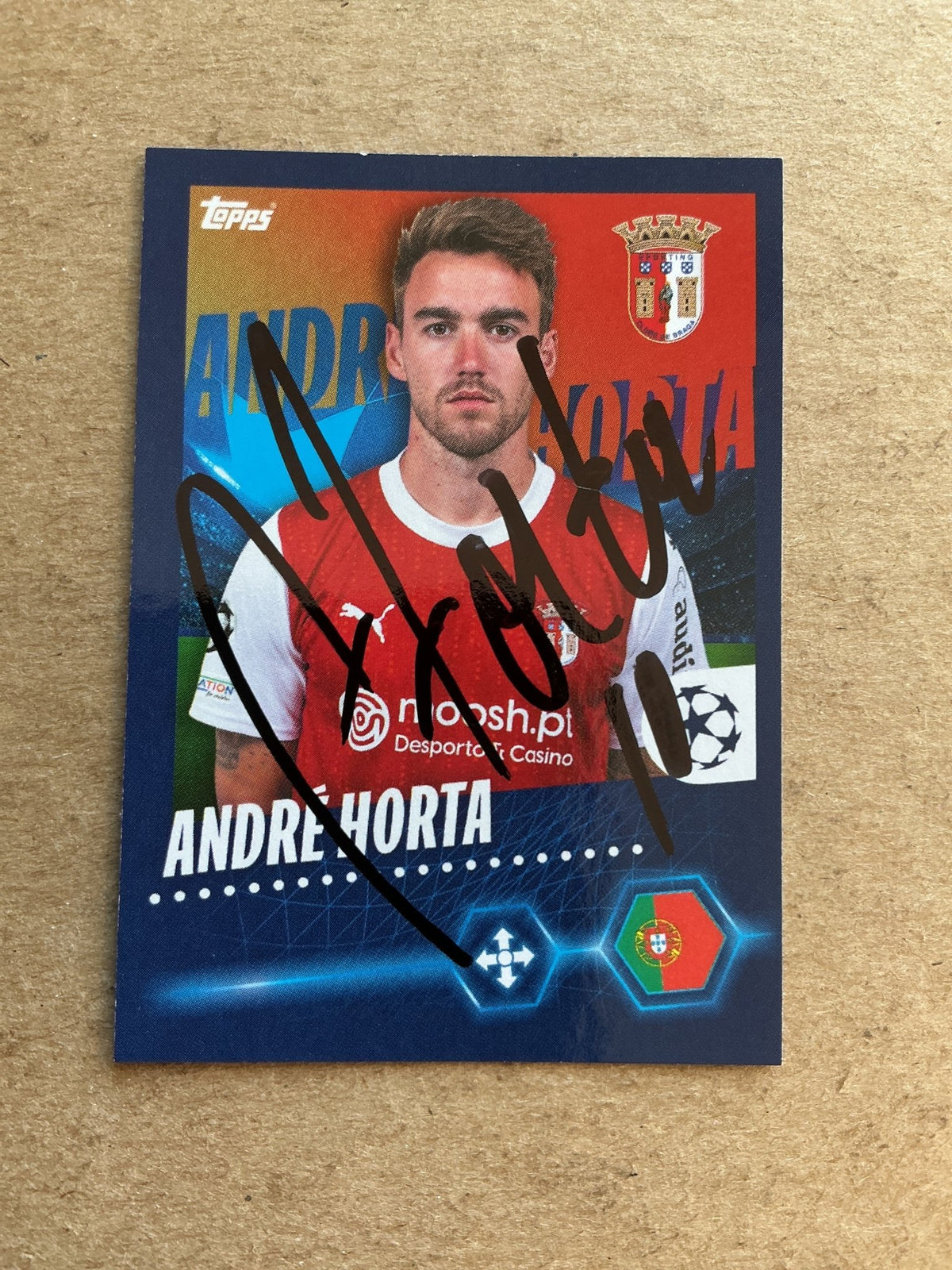 André Horta, Portugal 🇵🇹 SC Braga 2023/24 Topps hand signed - Autographs-World