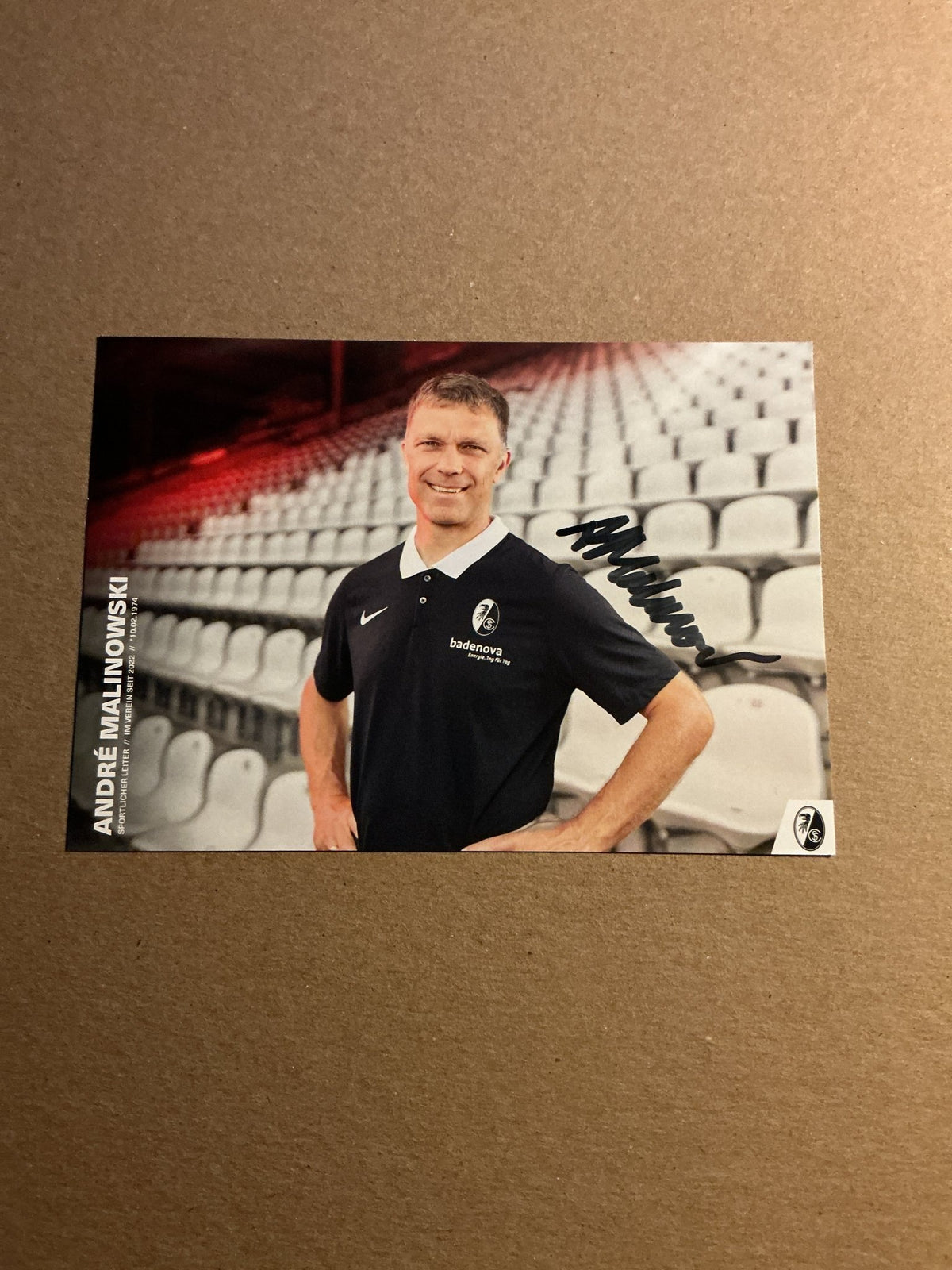 André Malinowski, Germany 🇩🇪 SC Freiburg 2022/23 hand signed - Autographs-World
