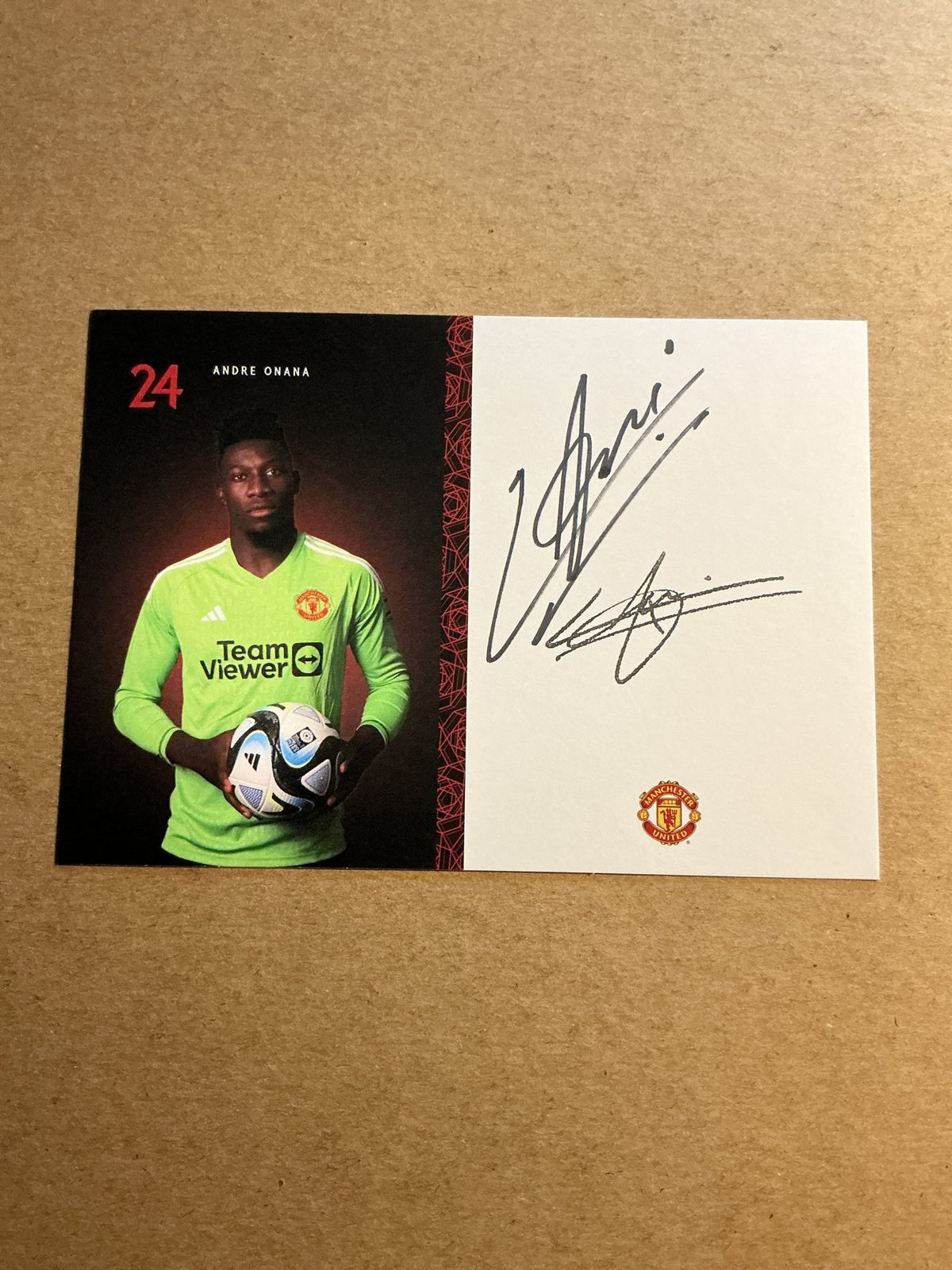 Andre Onana, Cameroon 🇨🇲 Manchester United 2023/24 hand signed - Autographs-World