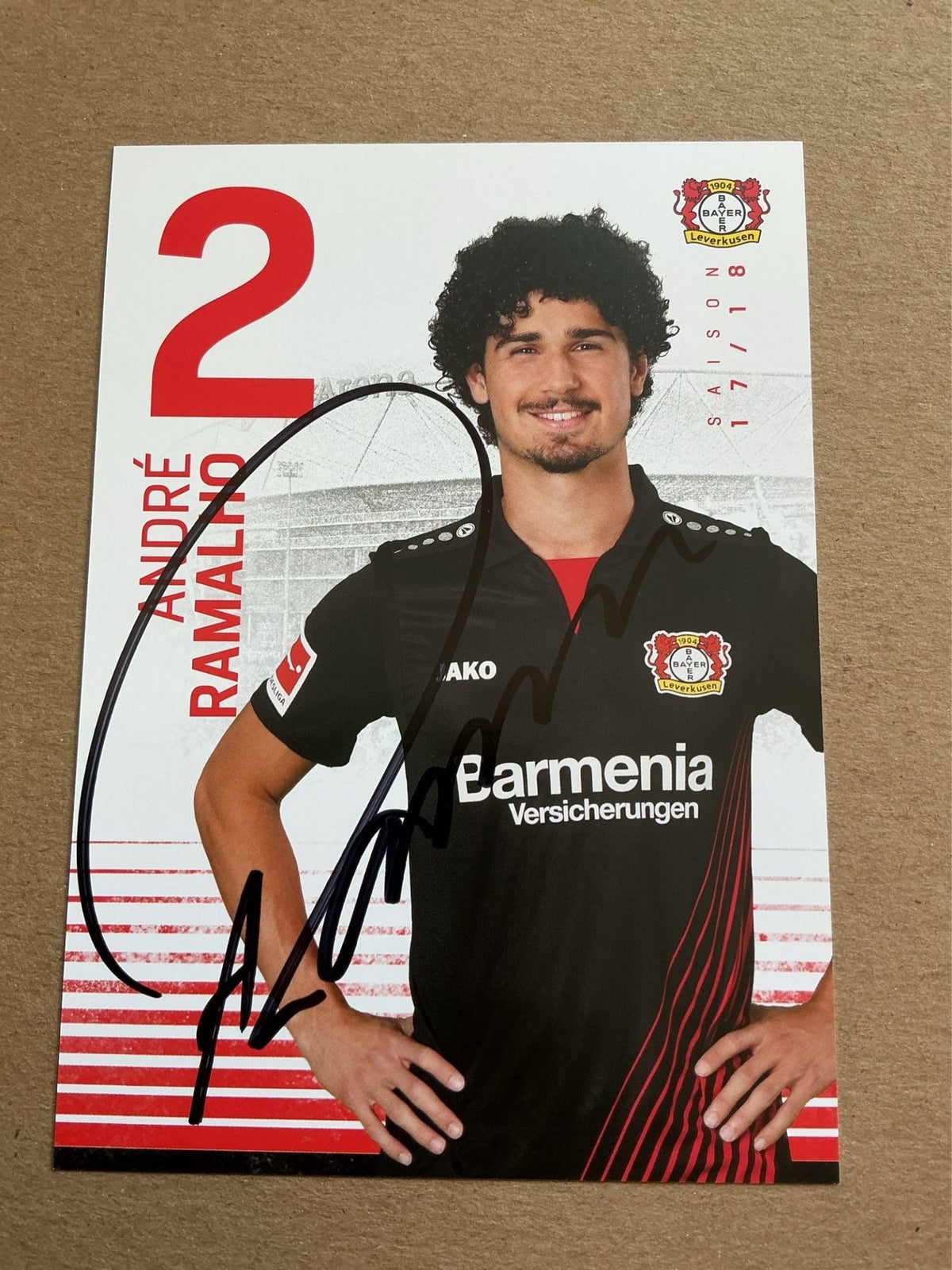 André Ramalho, Brazil 🇧🇷 Bayer 04 Leverkusen 2017/18 hand signed - Autographs-World
