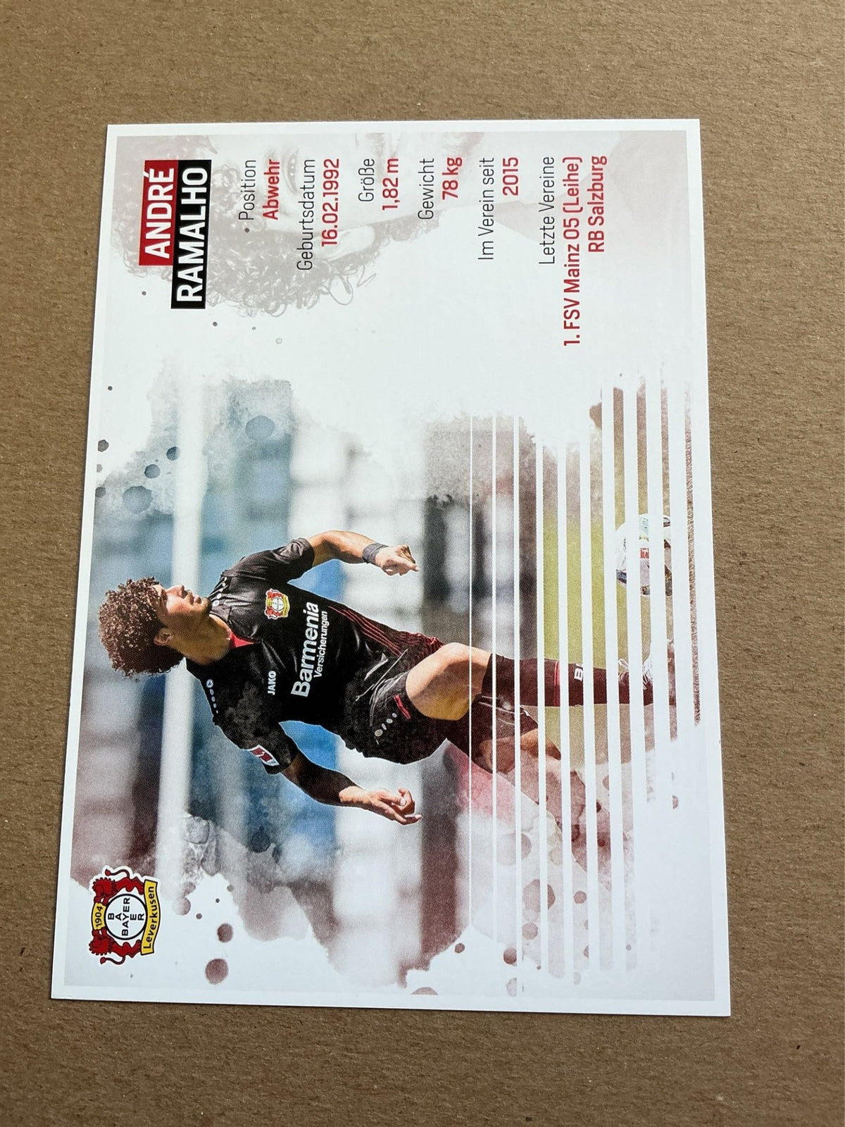 André Ramalho, Brazil 🇧🇷 Bayer 04 Leverkusen 2017/18 hand signed - Autographs-World