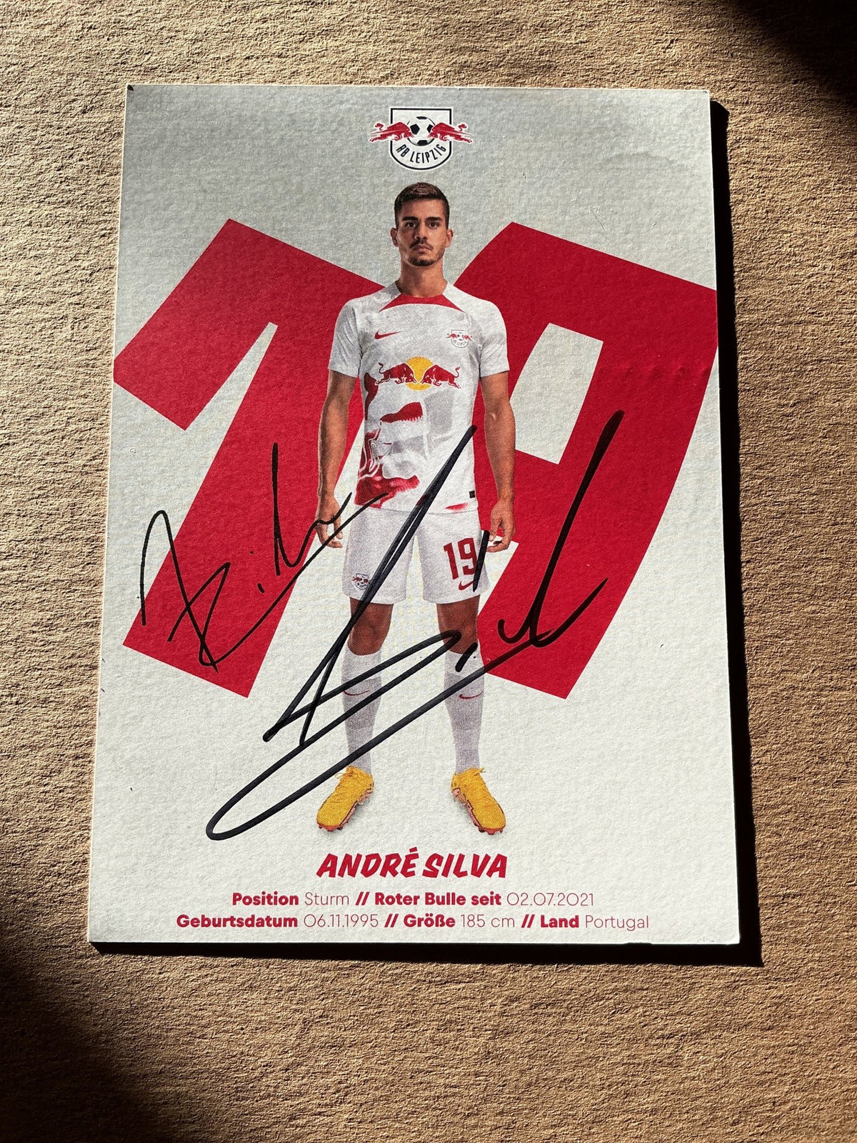 André Silva, Portugal 🇵🇹 RB Leipzig 2022/23 hand signed - Autographs-World