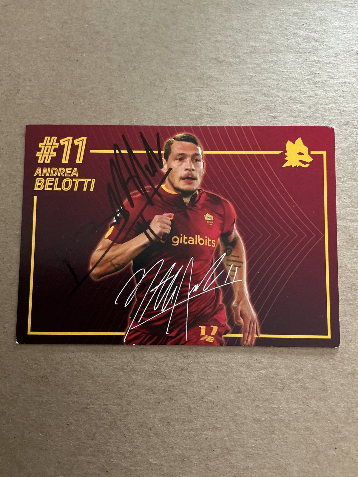 Andrea Bellotti, Italy 🇮🇹 AS Roma 2022/23 hand signed - Autographs-World