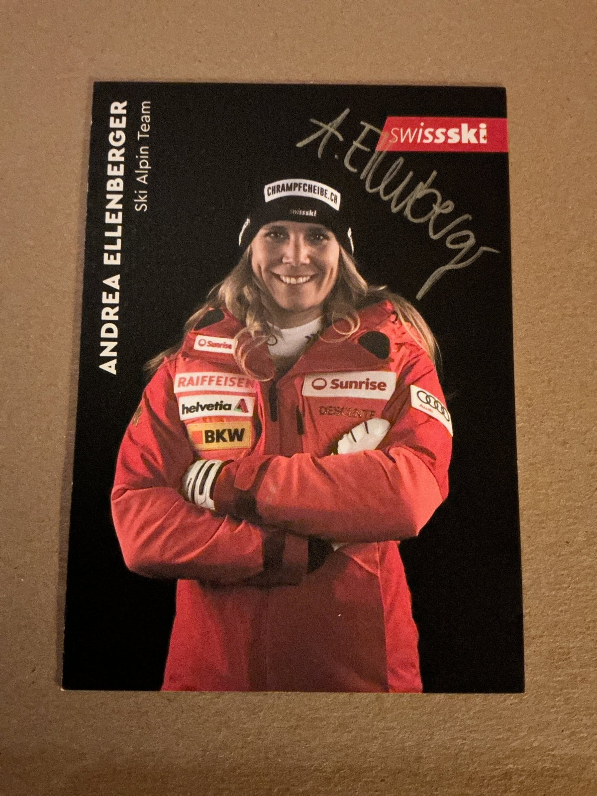 Andrea Ellenberger, Switzerland 🇨🇭 Alpin 2023/24 hand signed - Autographs-World