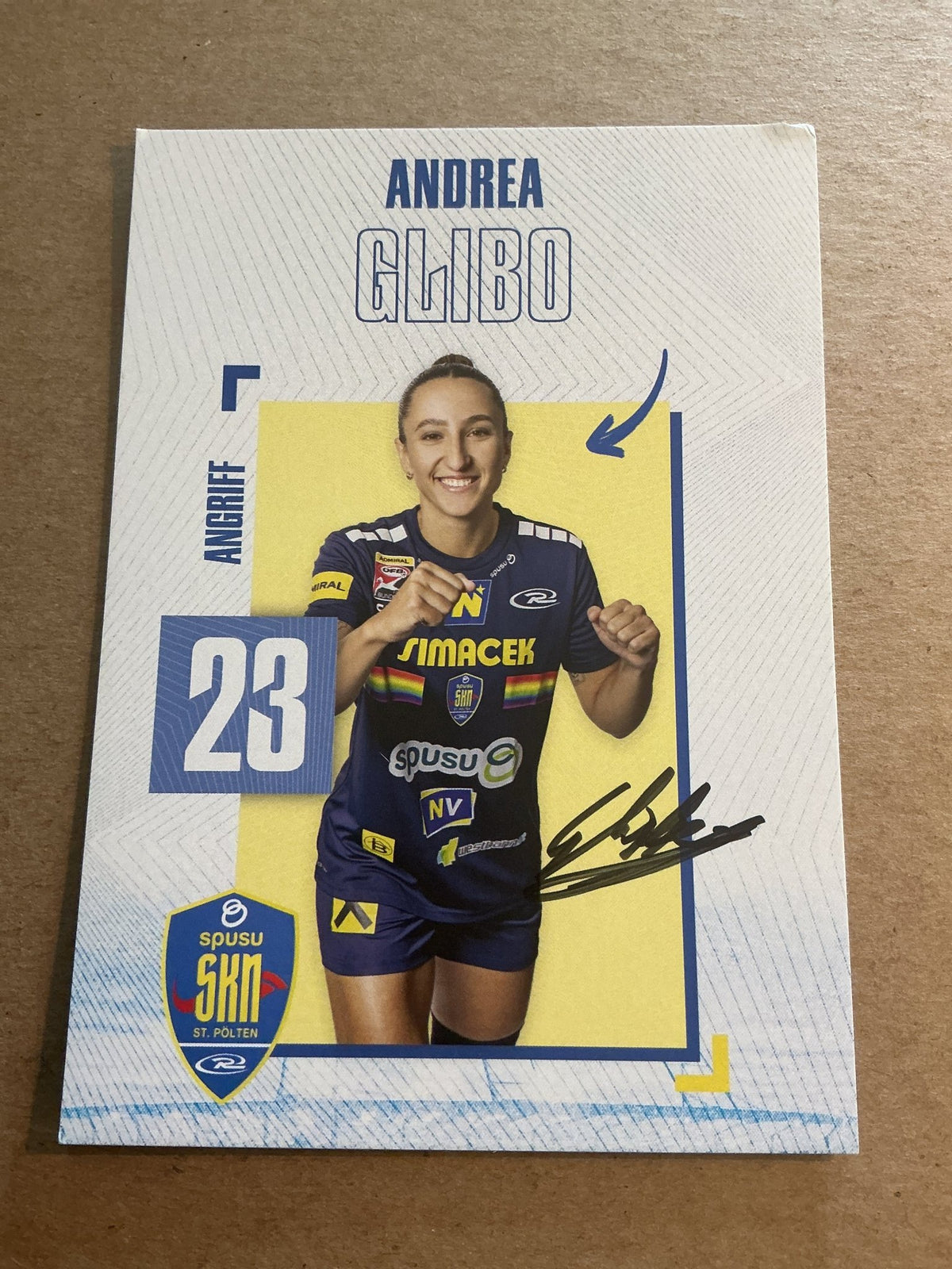 Andrea Glibo, Croatia 🇭🇷 SKN St. Pölten 2024/25 hand signed - Autographs-World