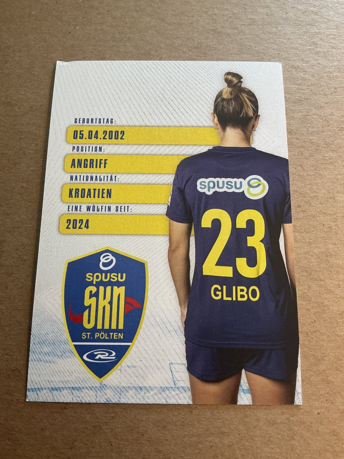 Andrea Glibo, Croatia 🇭🇷 SKN St. Pölten 2024/25 hand signed - Autographs-World