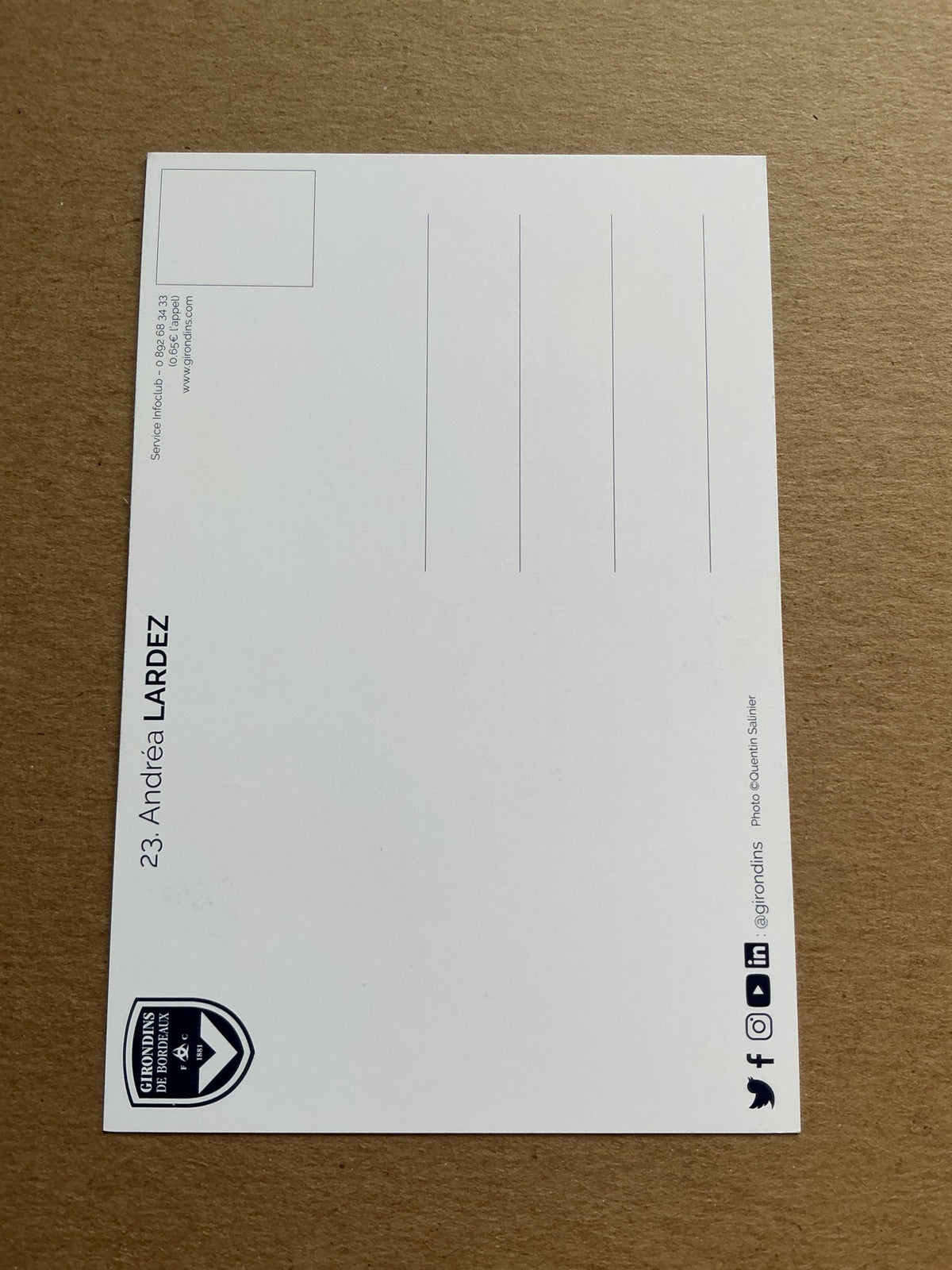 Andréa Lardez, France 🇫🇷 Girondins Bordeaux 2021/22 hand signed - Autographs-World