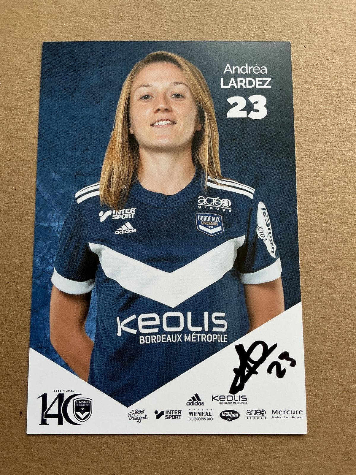 Andréa Lardez, France 🇫🇷 Girondins Bordeaux 2021/22 hand signed - Autographs-World