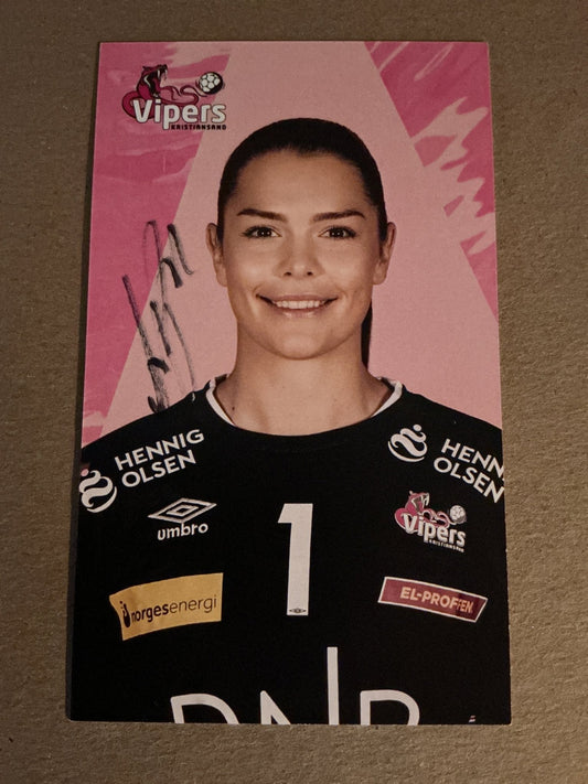 Andrea Pedersen, Norway 🇳🇴 Handball Vipers 2021/22 hand signed - Autographs-World