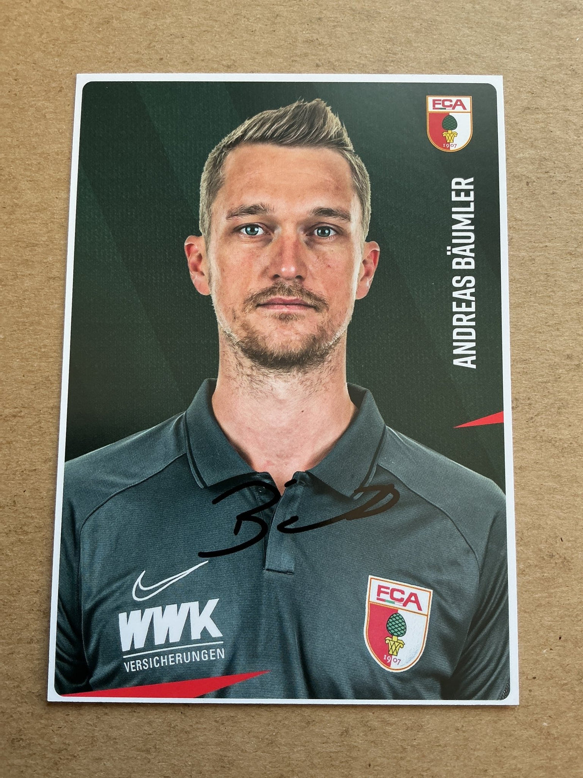Andreas Bäumler, Germany 🇩🇪 FC Augsburg 2020/21 hand signed - Autographs-World