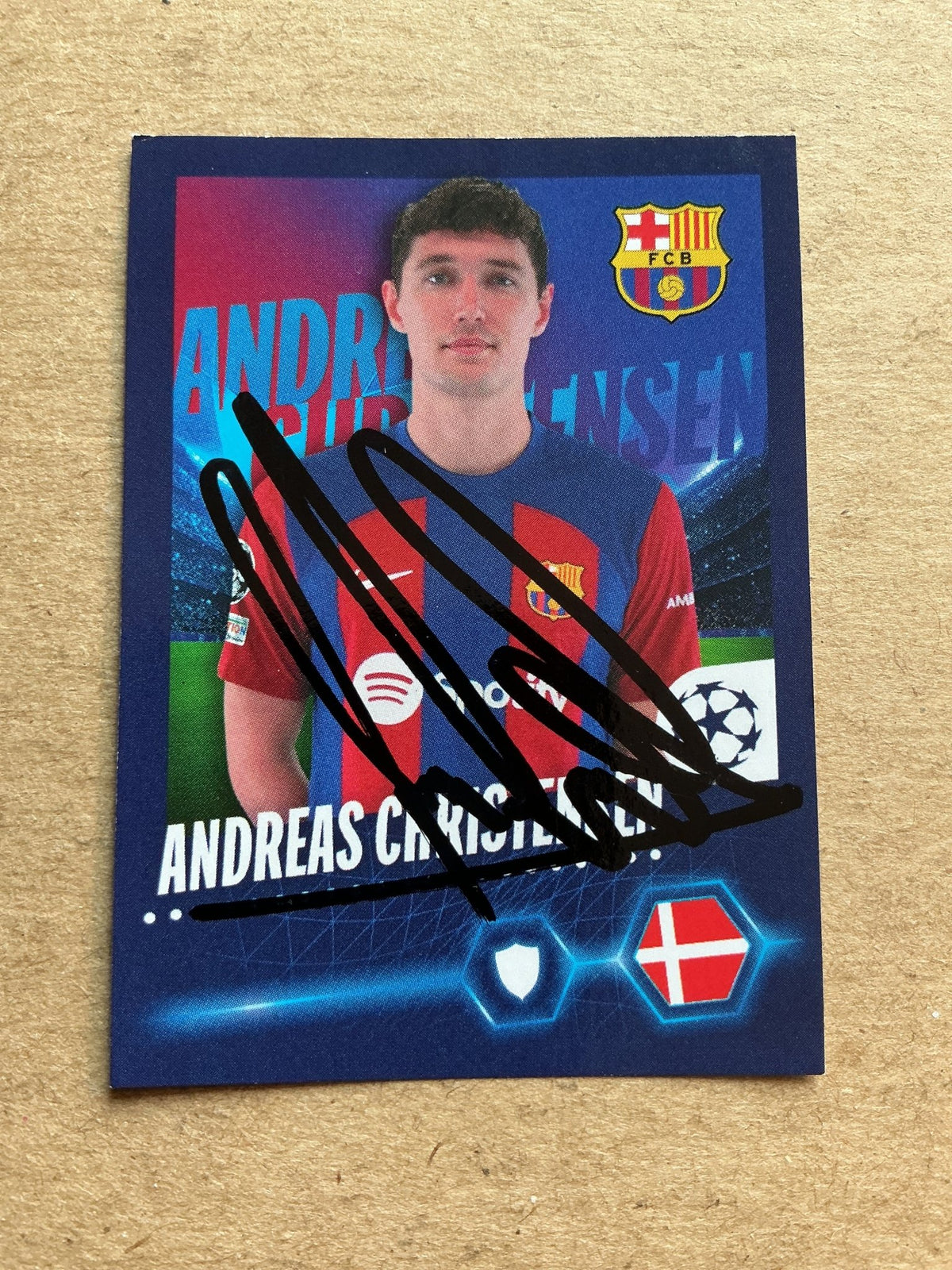 Andreas Christensen, Denmark 🇩🇰 FC Barcelona 2023/24 Topps hand signed - Autographs-World