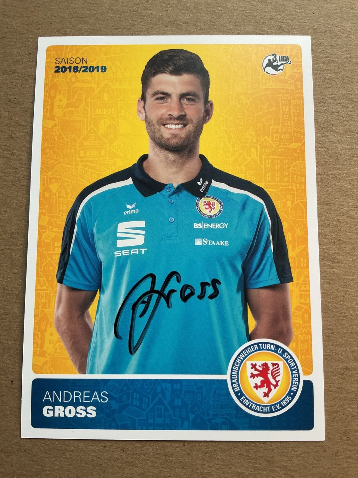 Andreas Gross, Germany 🇩🇪 Eintracht Braunschweig 2018/19 hand signed - Autographs-World