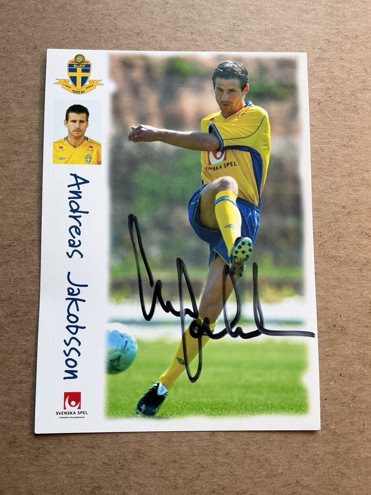 Andreas Jakobsson, Sweden 🇸🇪 UEFA Euro 2004 hand signed - Autographs-World