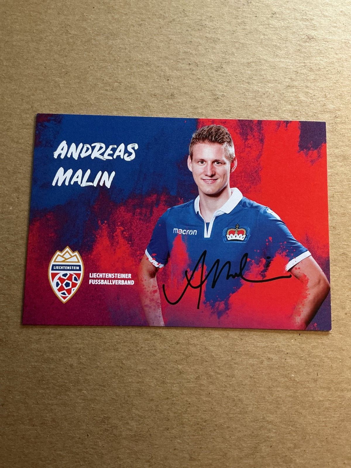 Andreas Malin, Liechtenstein 🇱🇮 2022 hand signed - Autographs-World
