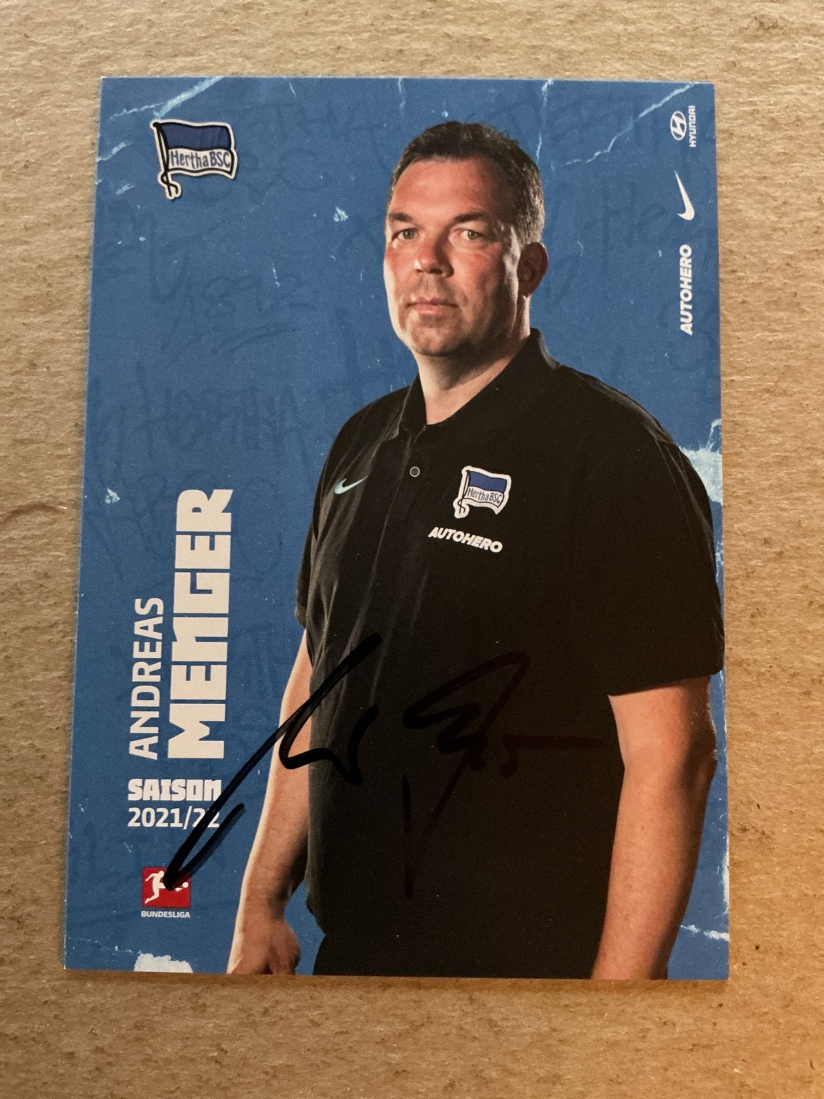 Andreas Menger, Germany 🇩🇪 Hertha BSC Berlin 2021/22 hand signed - Autographs-World