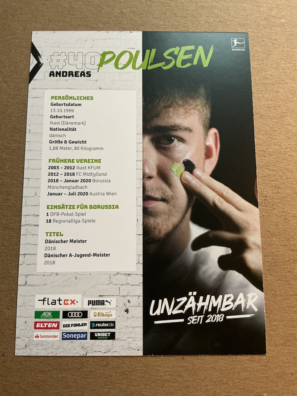 Andreas Poulsen, Denmark 🇩🇰 Borussia Mönchengladbach 2020/21 hand signed - Autographs-World