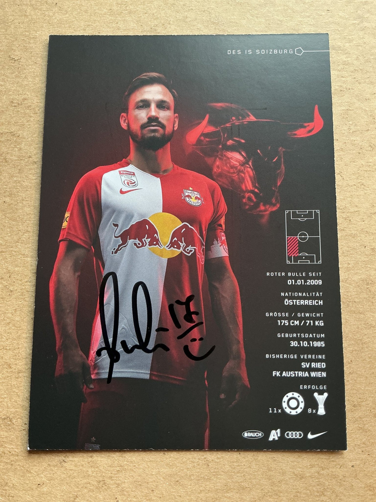 Andreas Ulmer, Austria 🇦🇹 Red Bull Salzburg 2020/21 hand signed - Autographs-World