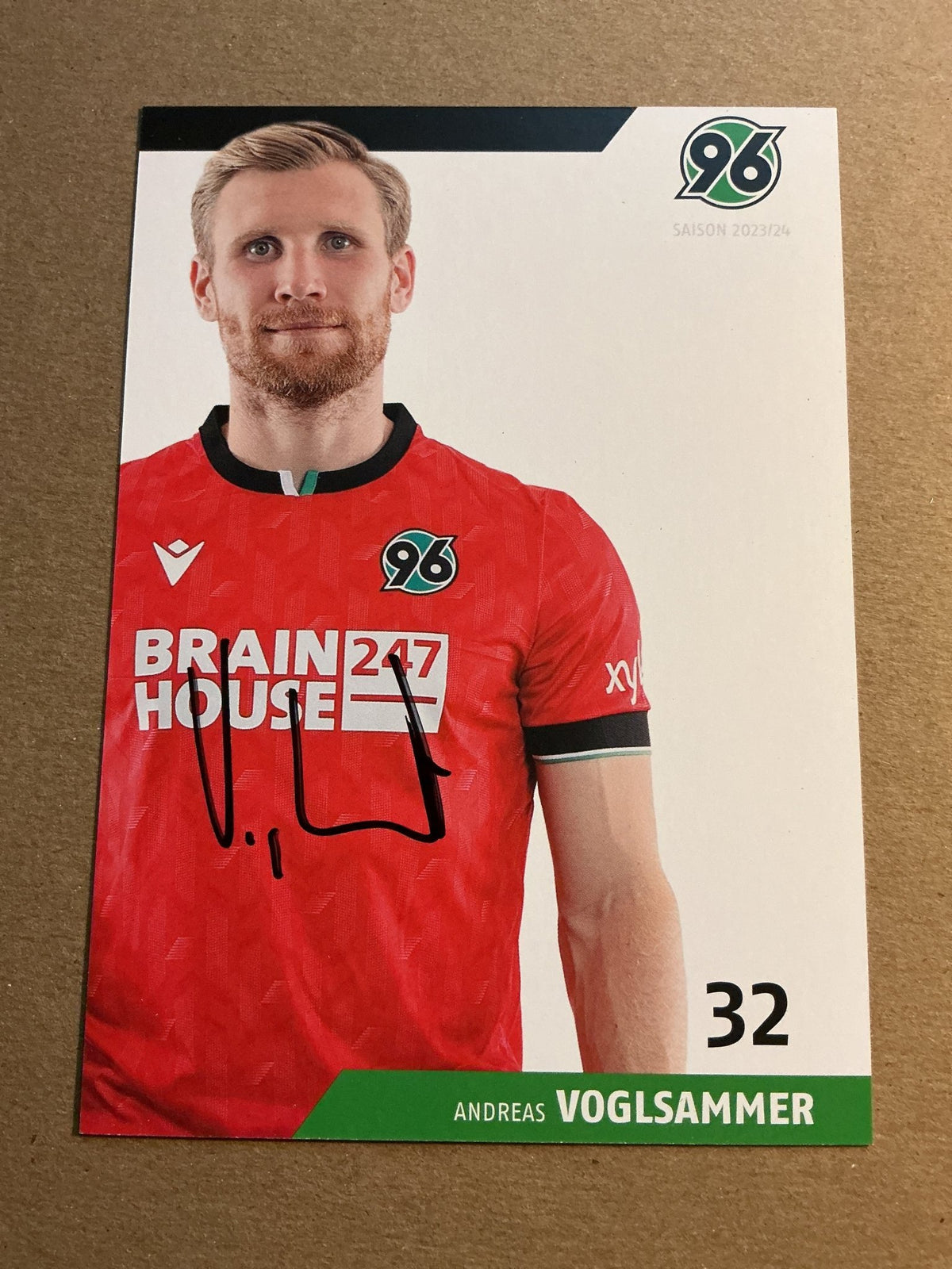 Andreas Voglsammer, Germany 🇩🇪 Hannover 96 2023/24 hand signed - Autographs-World