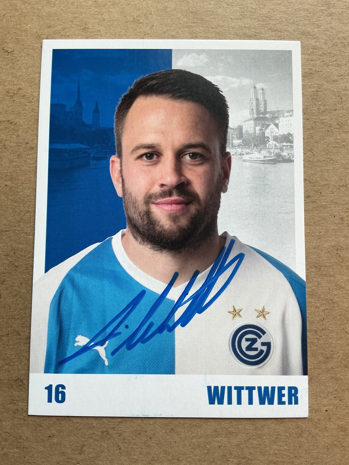 Andreas Wittwer, Switzerland 🇨🇭 Grasshopper Zürich 2019/20 hand signed - Autographs-World