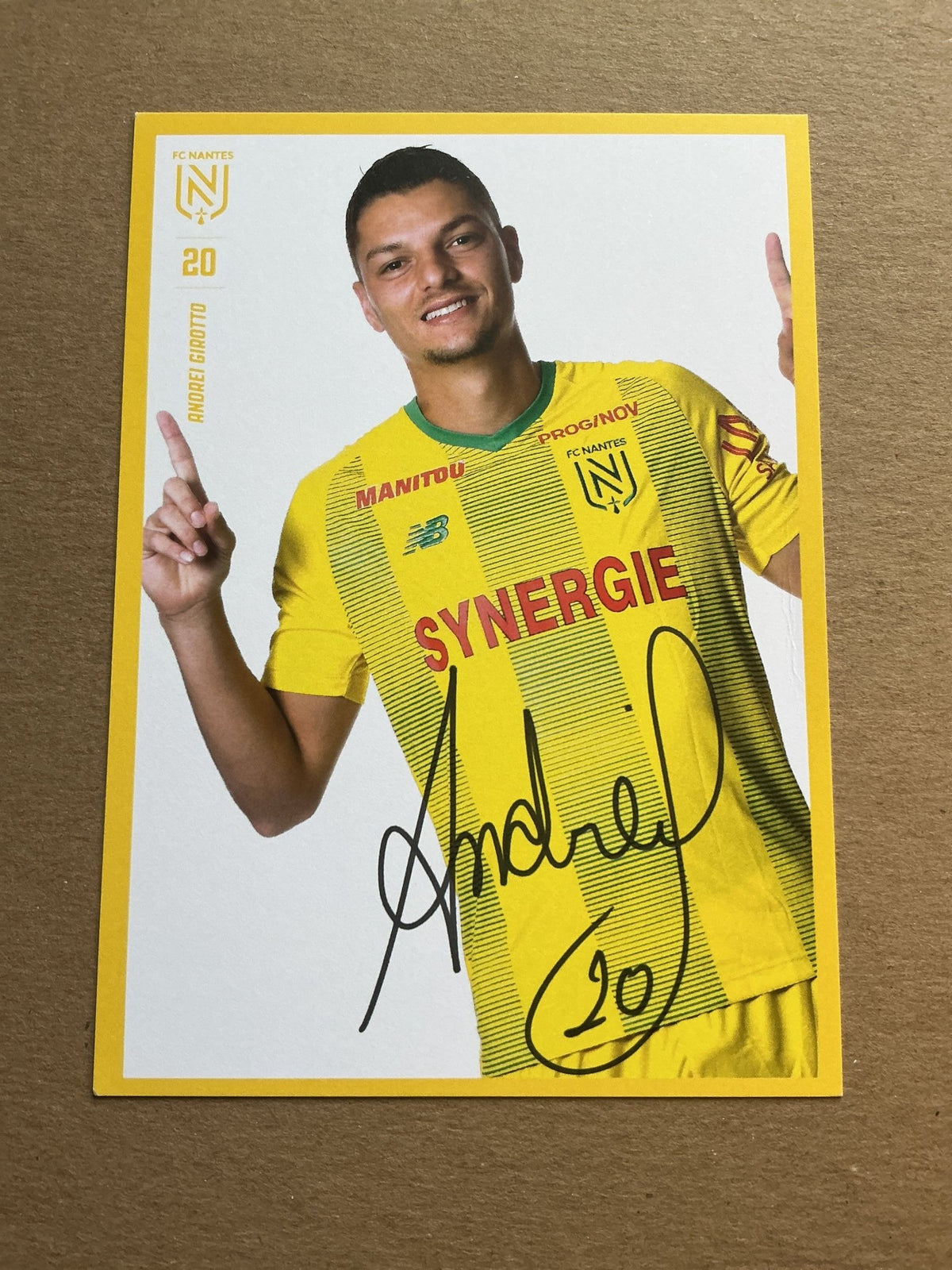 Andrei Girotto, Brazil 🇧🇷 FC Nantes 2019/20 hand signed - Autographs-World