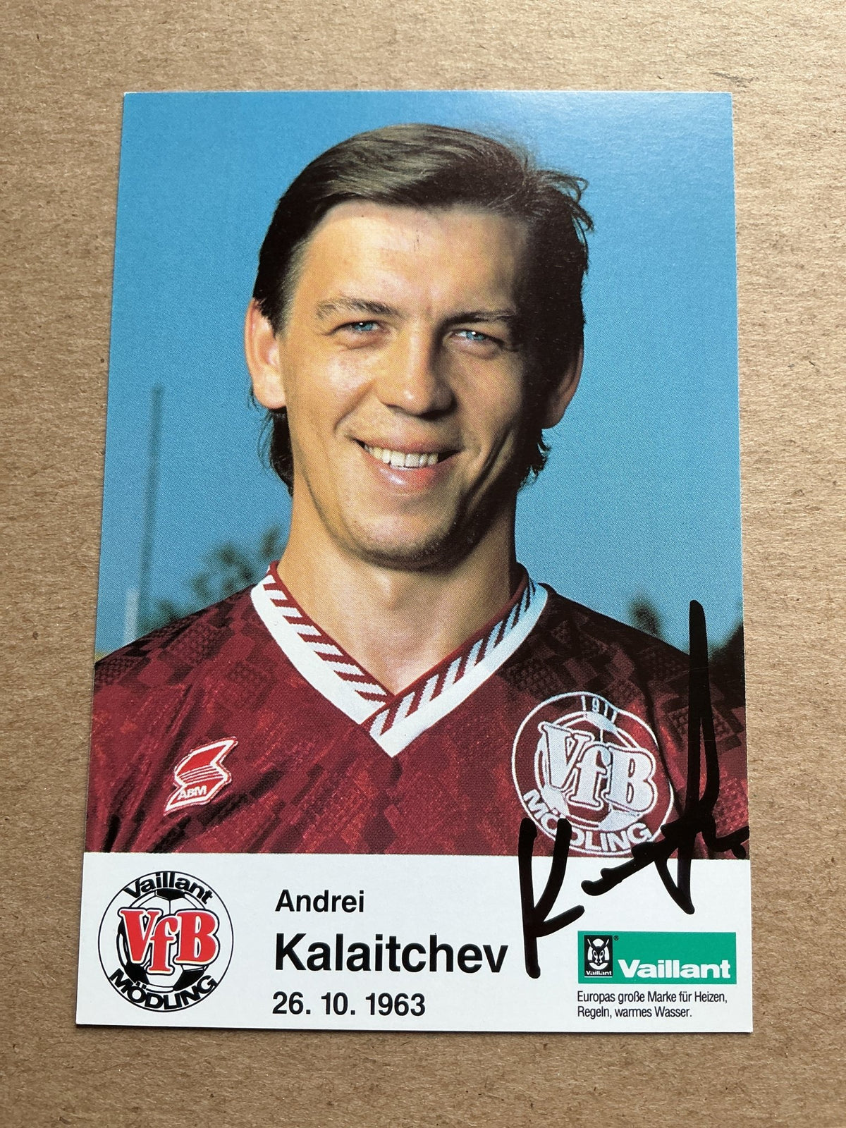 Andrei Kalaychev, Russia 🇷🇺 VfB Mödling 1992/93 hand signed - Autographs-World