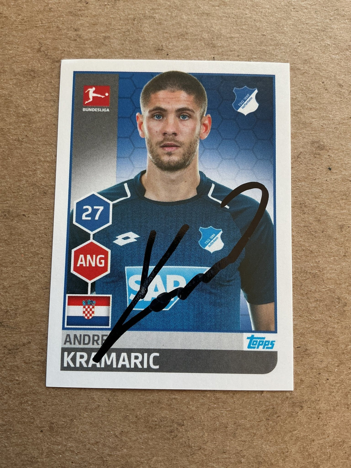 Andrej Kramaric, Croatia 🇭🇷 TSG 1899 Hoffenheim 2017/18 Topps hand signed - Autographs-World