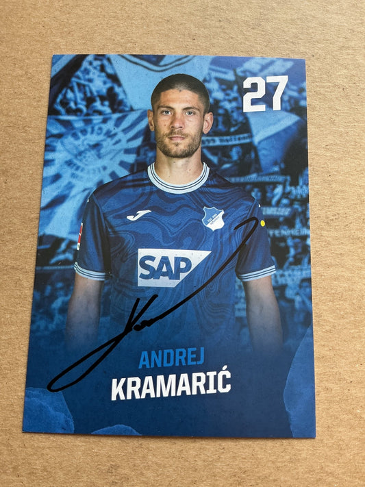 Andrej Kramaric, Croatia 🇭🇷 TSG 1899 Hoffenheim 2023/24 hand signed - Autographs-World