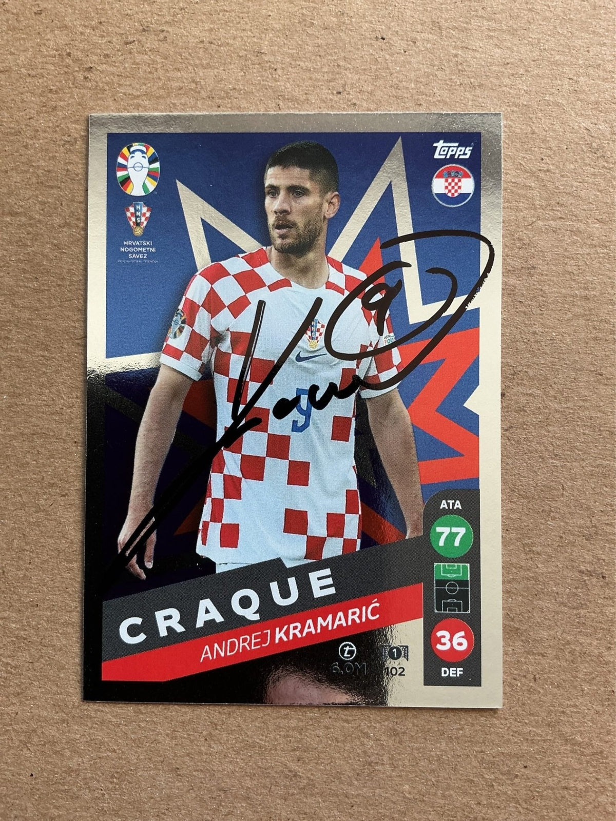 Andrej Kramarić, Croatia 🇭🇷 UEFA Euro 2024 hand signed - Autographs-World