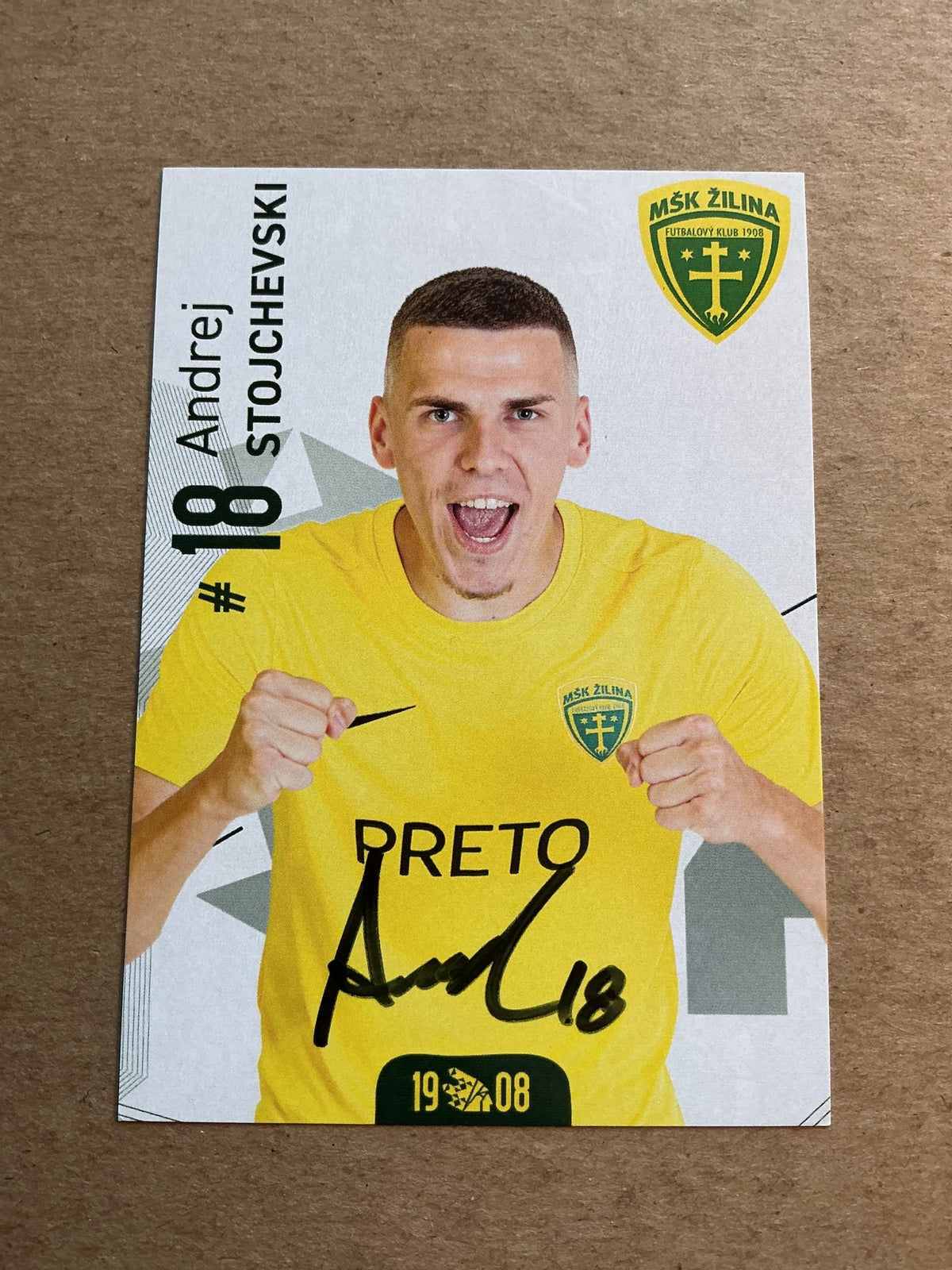Andrej Stojchevski, North Macedonia 🇲🇰 MŠK Žilina 2023/24 hand signed - Autographs-World