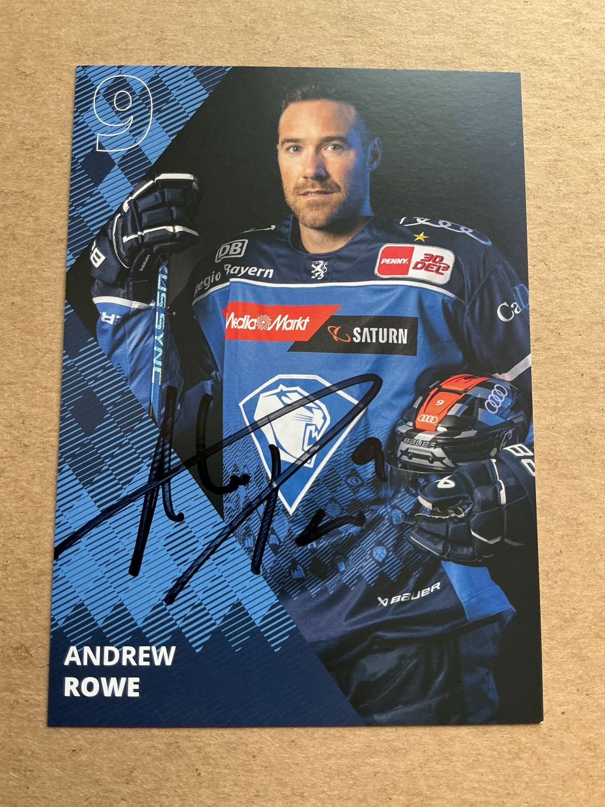 Andrew Rowe, USA 🇺🇸 ERC Ingolstadt 2023/24 hand signed - Autographs-World