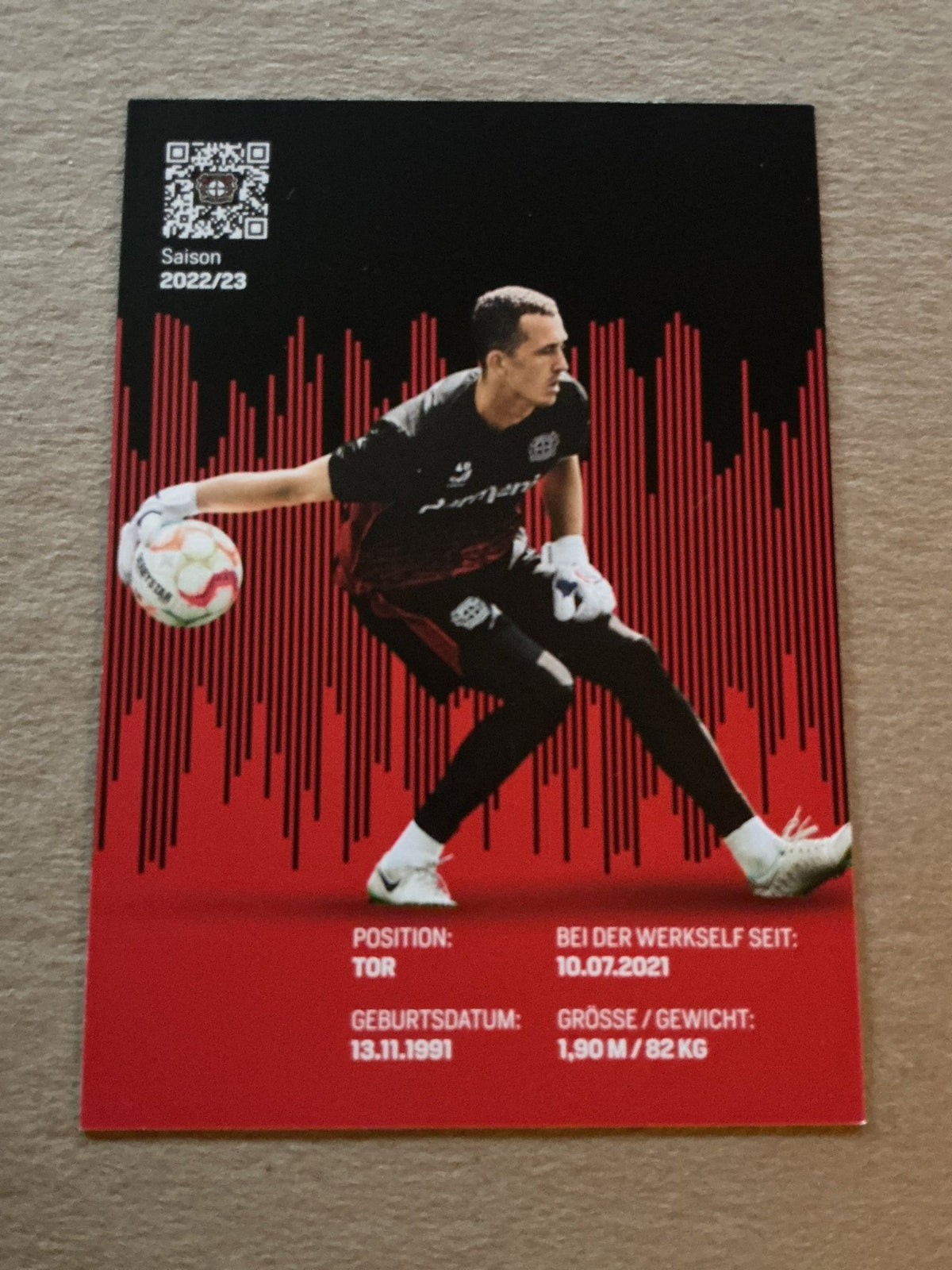 Andrey Lunev, Russia 🇷🇺 Bayer 04 Leverkusen 2022/23 hand signed - Autographs-World