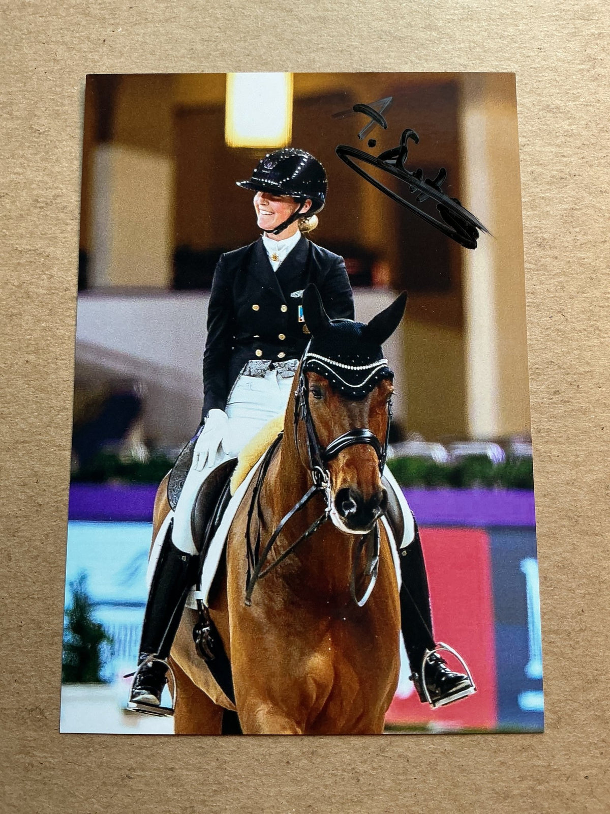 Andrina Suter, Switzerland 🇨🇭Equestrian Summer Olympics 2024 hand signed - Autographs-World