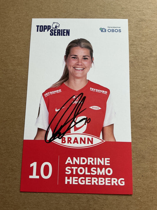 Andrine Stolsmo Hegerberg, Norway 🇳🇴 SK Brann Kvinner 2023/24 hand signed - Autographs-World