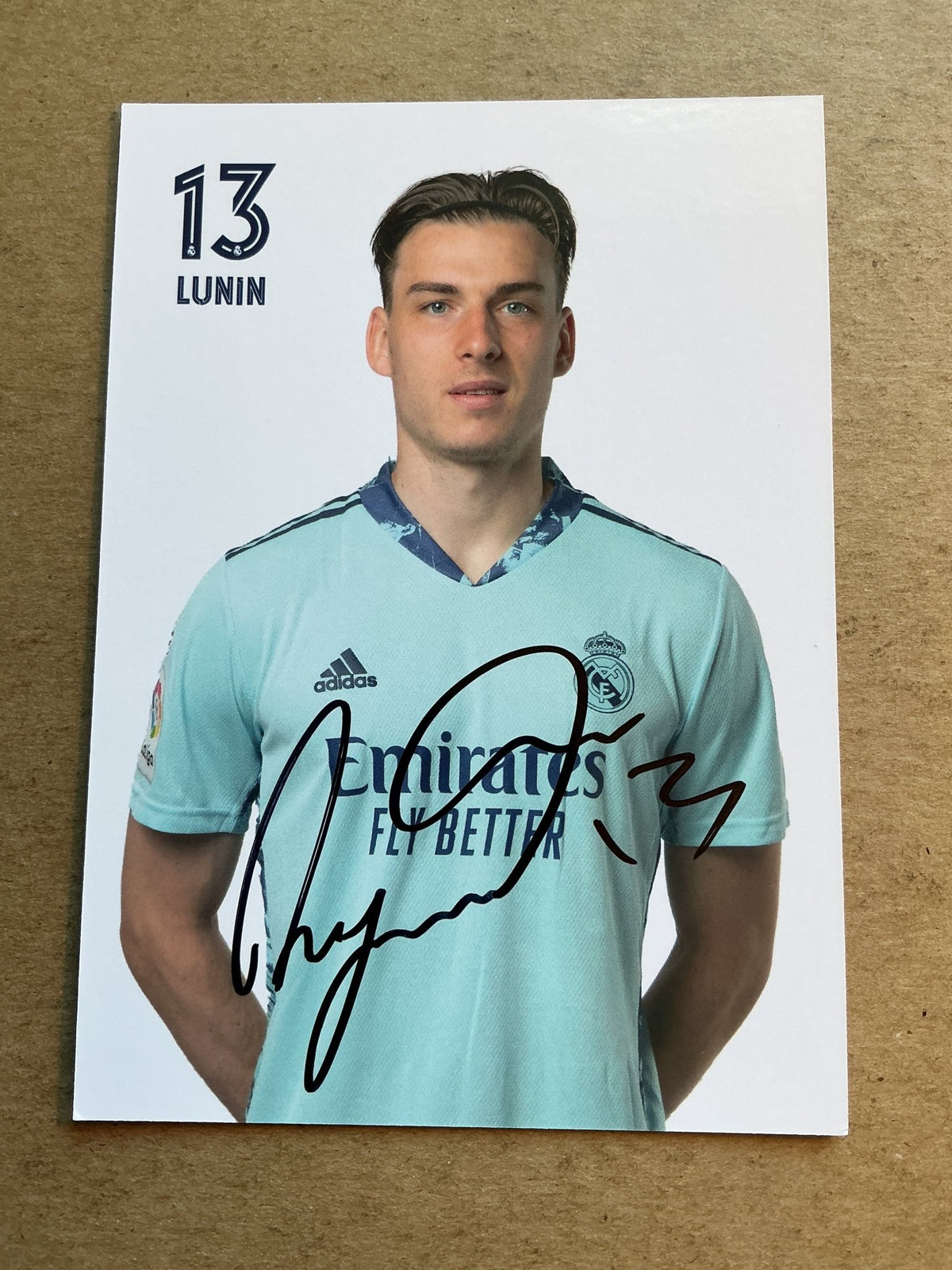 Andriy Lunin, Ukraine 🇺🇦 Real Madrid 2020/21 hand signed - Autographs-World