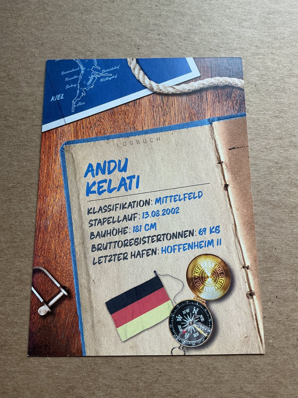 Andu Kelati, Germany 🇩🇪 Holstein Kiel 2024/25 hand signed - Autographs-World