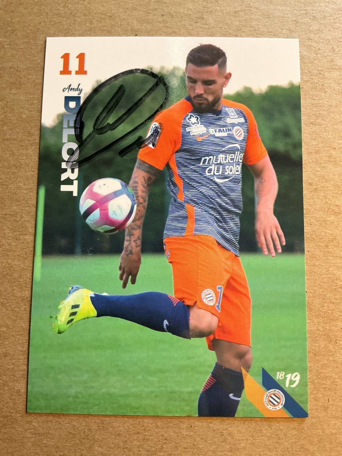 Andy Delort, Algeria 🇩🇿 Montpellier HSC 2018/19 hand signed - Autographs-World