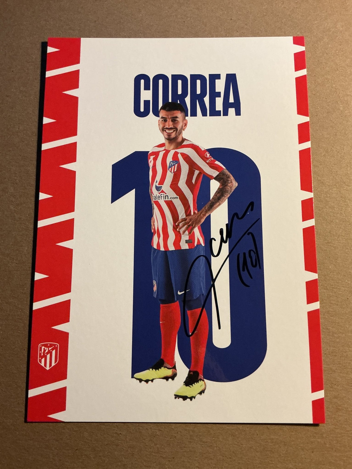 Ángel Correa, Argentina 🇦🇷 Atletico Madrid 2022/23 hand signed - Autographs-World
